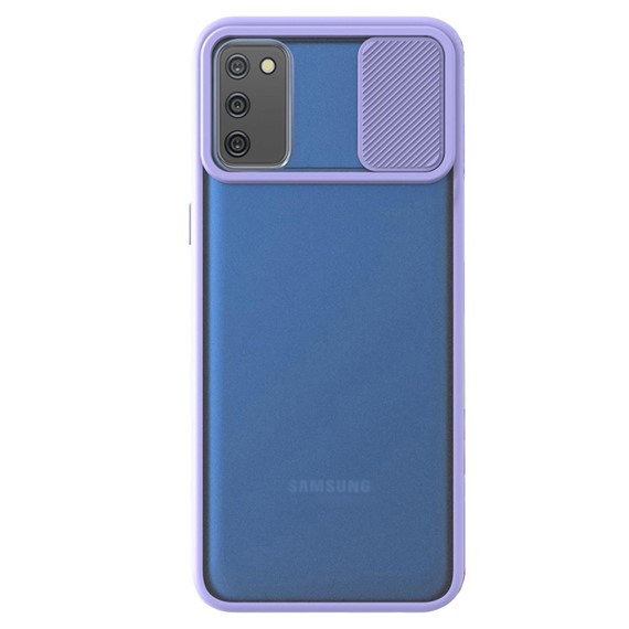 CaseUp Samsung Galaxy A02s Kılıf Camera Swipe Protection Lila 2
